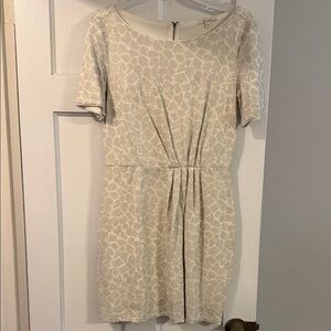 Ella Moss, Elegant Cream Short Sleeve Dress with subtle sequin detail